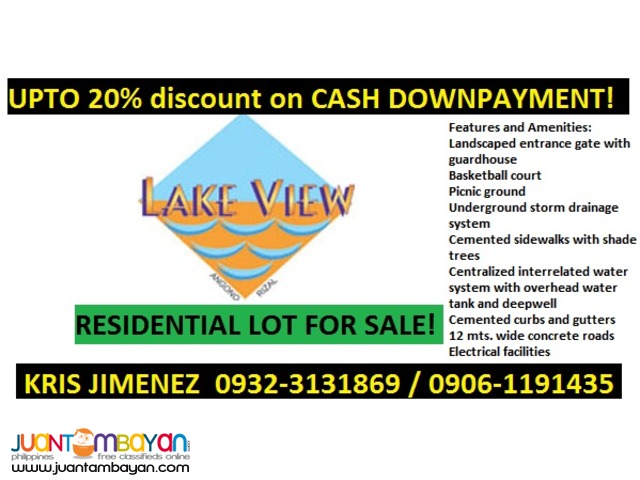 LAKE VIEW EXECUTIVE VILLAGE RESIDENTIAL LOT ONLY