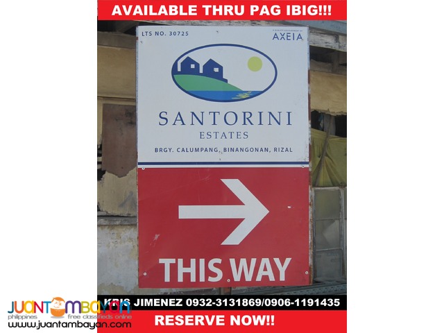SANTORINI ESTATES BINANGONAN THRU PAG IBIG 