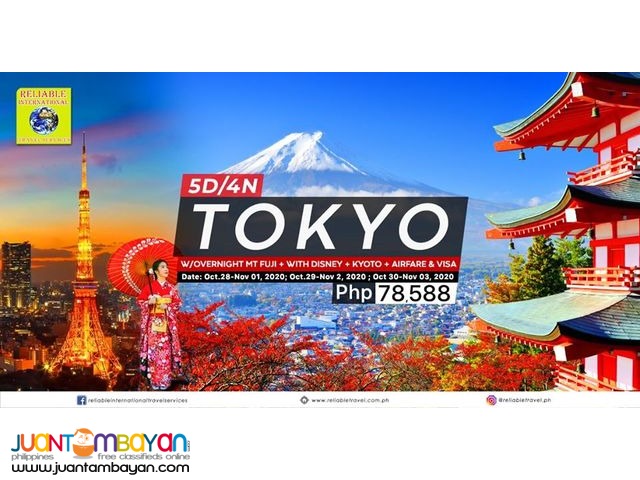 5D4N Tokyo with Overnight Mt Fuji Tour Package with Airfare