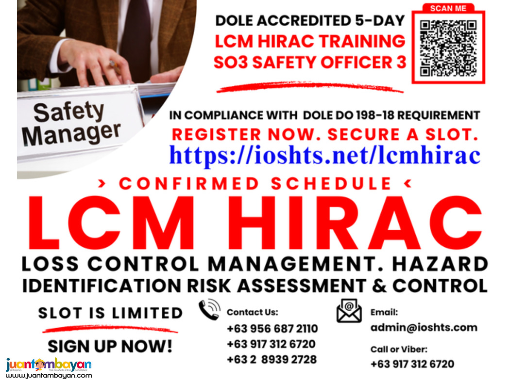 SO3 LCM Loss Control Management HIRAC DOLE Accredited SO3 Training