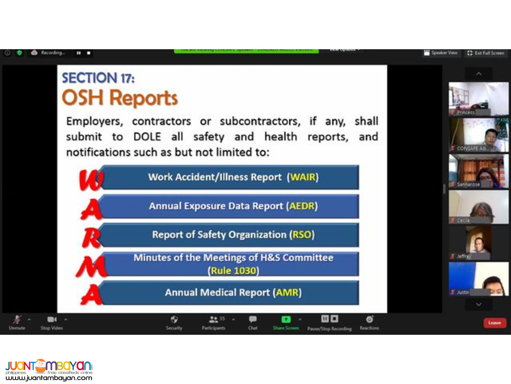 SO3 LCM Loss Control Management HIRAC DOLE Accredited SO3 Training