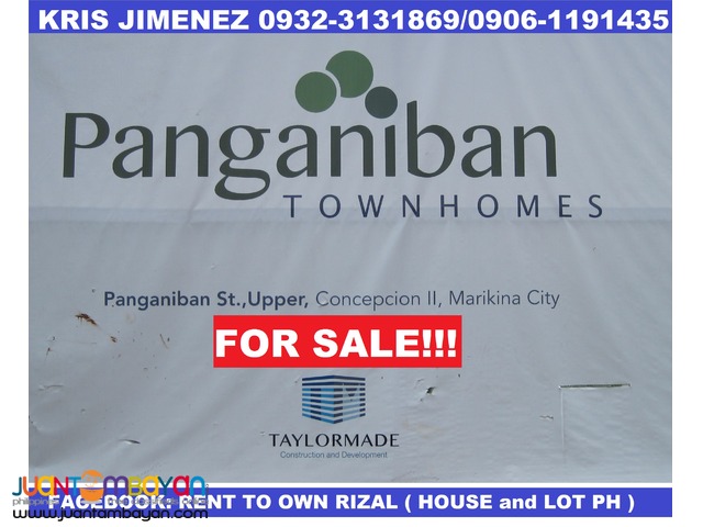 PANGANIBAN TOWNHOMES 2 for sale marikina city