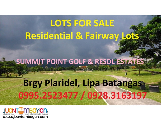 lot for sale in lipa w/ great view of mountain & golf course