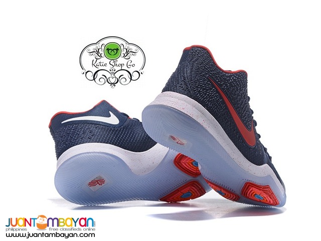 Nike Kyrie 3 MENS Basketball Shoes - Dark Blue Red Shoes