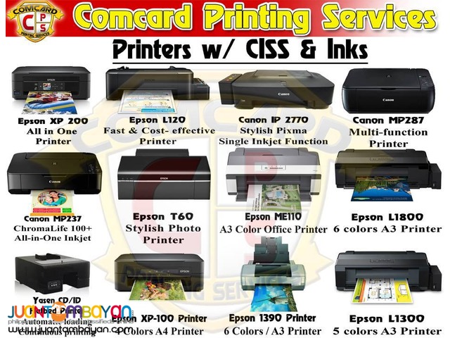 Epson L120 A4 size 4 colors Printer with CISS and INK