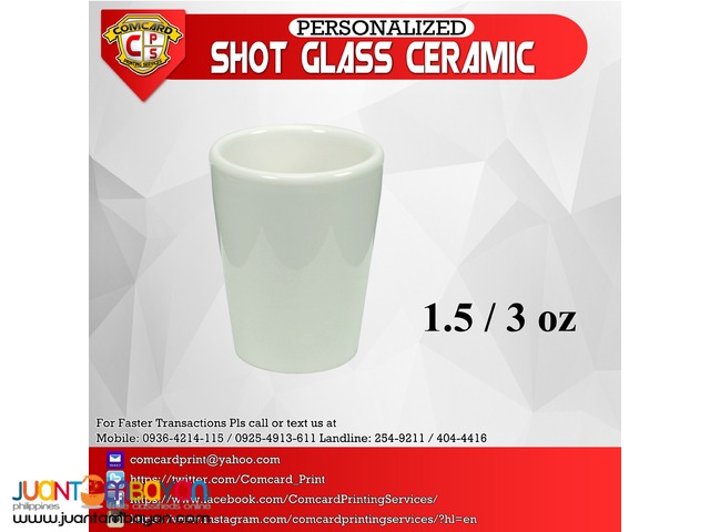 SHOT GLASS CERAMIC FOR SUBLIMATION PRINTING