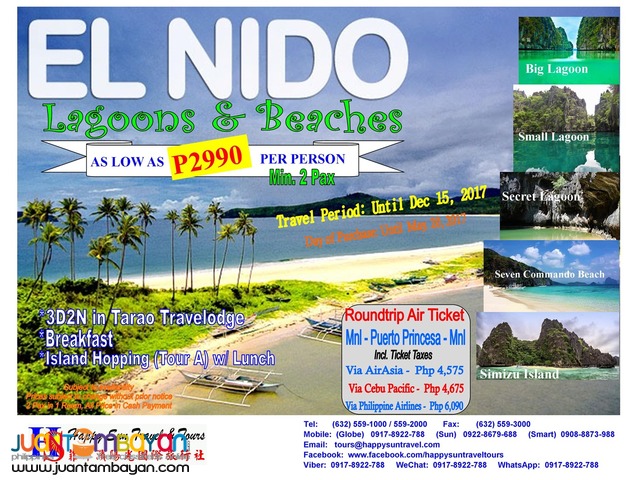 3D2N El Nido, Palawan Package