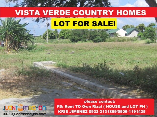 LOT in CAINTA VISTA VERDE COUNTRY HOMES upto 20%DISC