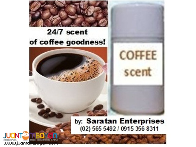 Coffee scent aerosol air-fresheners in canisters