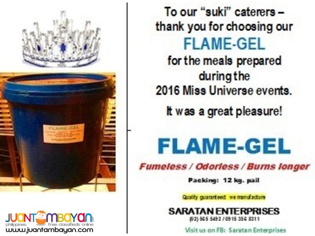 Flame gel or fire gel 