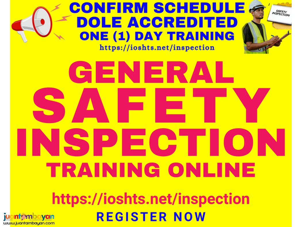 Online General Safety Inspection Training DOLE Accredited Safety
