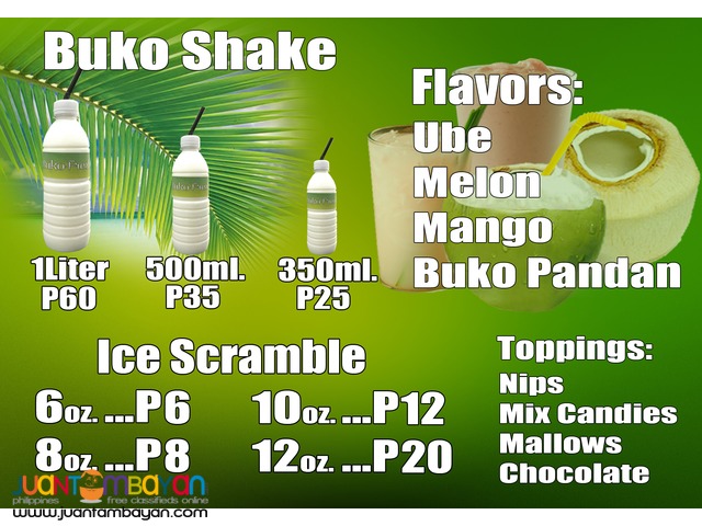 Buko ni Fruitas, Buko Fresh and Ice Scramble Food Cart Franchise