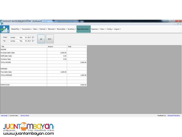 WATER REFILLING SYSTEM SOFTWARE