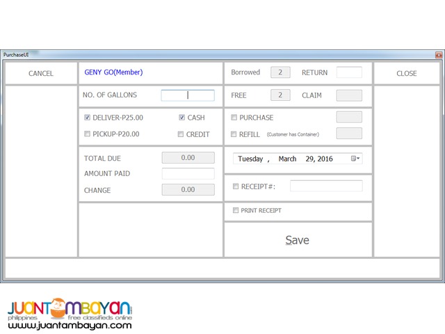 WATER REFILLING SYSTEM SOFTWARE