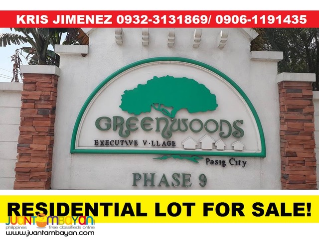 GREENWOODS EXECUTIVE VILLAGE lot in PASIG CITY