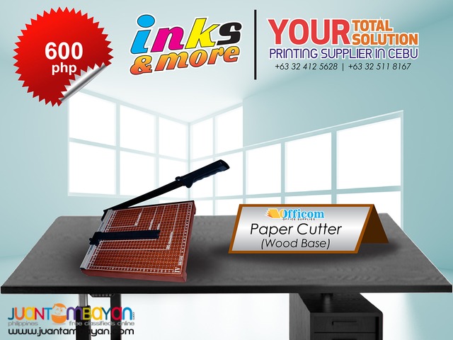 Personalized Printing Business - PAPER CUTTER WOOD BASE