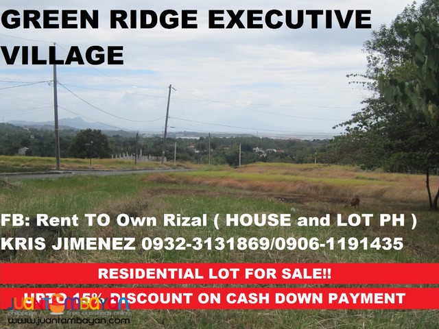 lot for sale in cainta VISTA VERDE COUNTRY HOMES