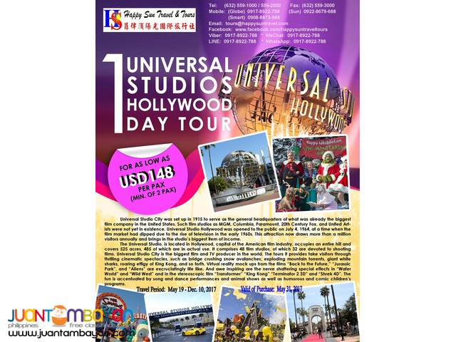 1 Day – Universal Studios Hollywood (Los Angeles) Free & Easy