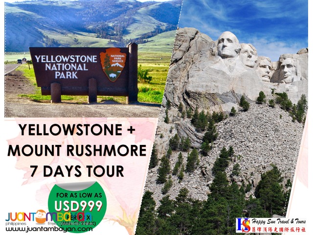 USA Yellowstone & Mt Rushmore | 7 Days Tour Package