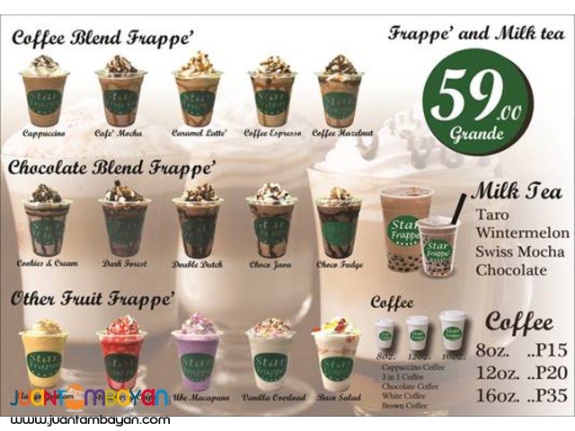 Star Frappe' Kiosk Type Franchise PHP 179K