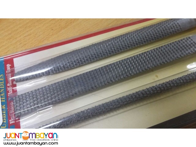 Woodstock D3113 3-Piece Wood Rasp Set with Rubber Handles