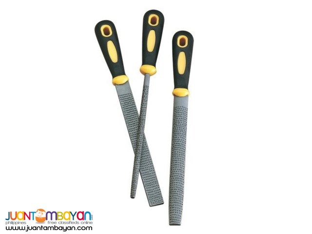 Woodstock D3113 3-Piece Wood Rasp Set with Rubber Handles