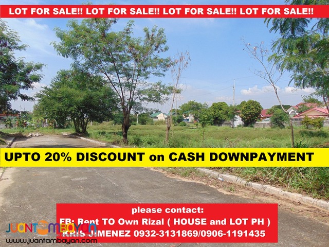 LOT FOR SALE in cainta VISTA VERDE COUNTRYHOMES