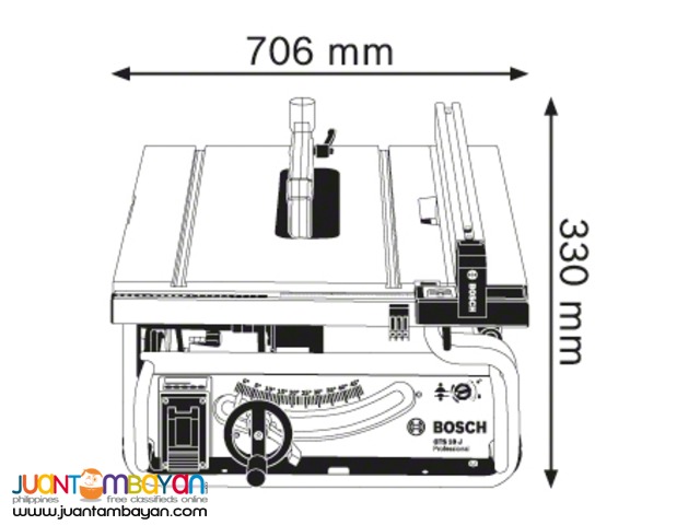 Bosch GTS 10 J (Table Saw) with Bosch GTA 60 W (Saw Stand)