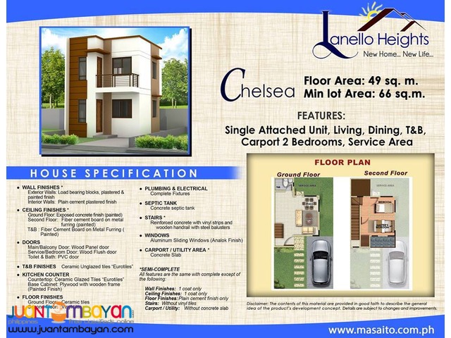 Single Attached House And Lot Along Daanghari Cavite