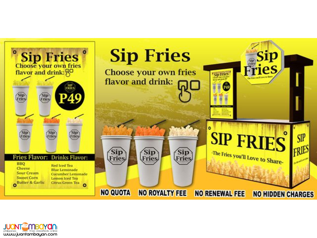 Sip Fries Food Cart Franchise Promo P149,000 Only!