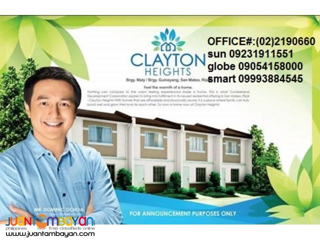 Clayton Heights SanMateo Murang Pabahay ng Pagibig