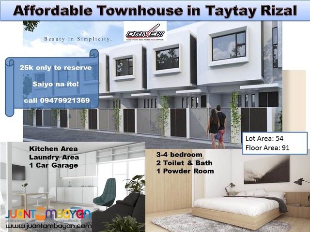Affordable Townhouse in Taytay Rizal