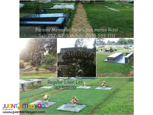 Paraiso Memorial Park - Lawn Lot- Sanmateo Rizal