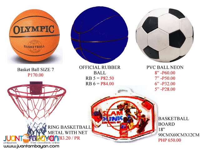 Basketball Rings n Nets n Balls Baseball ball Softball ball