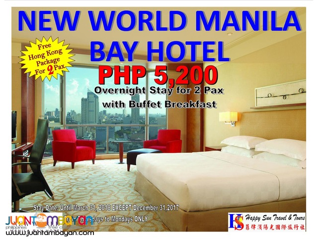 Overnight Stay at New World Manila Bay Hotel