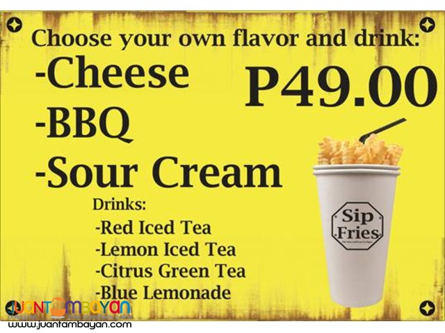Sip Fries Food Cart Franchise - Affordable French Fries On The Go