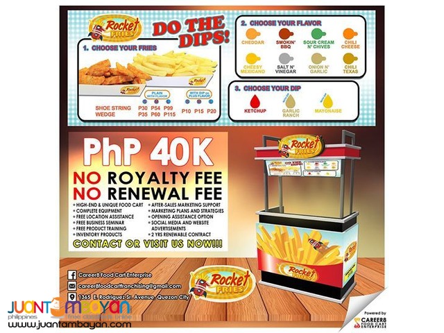 food cart franchise, rocket fries, flavored fries, triple A fries