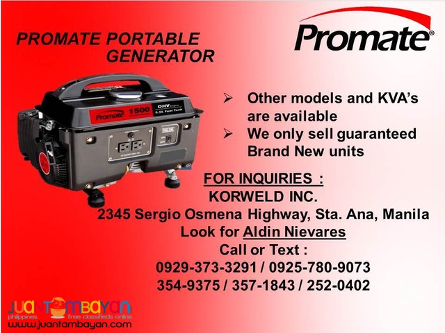 Generator Promate Portable Gasoline