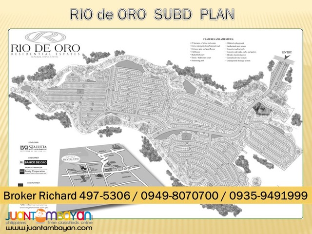 RIO de ORO Gen Trias Cavite LOW PRICED Lots = only 3,800/sqm