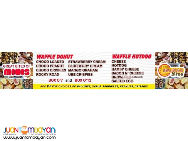 food cart franchise belgian bites waffle donut!
