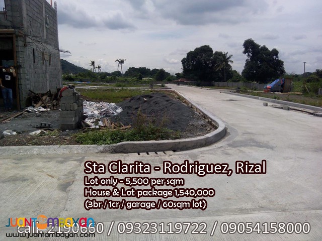 Sta Clarita House and Lot for Sale in Montalban near QC