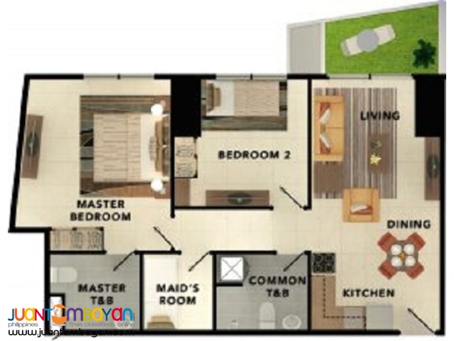  79 m² - 2 bedroom unit taft east gate cebu 