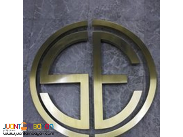 Brass Build-Up Signage