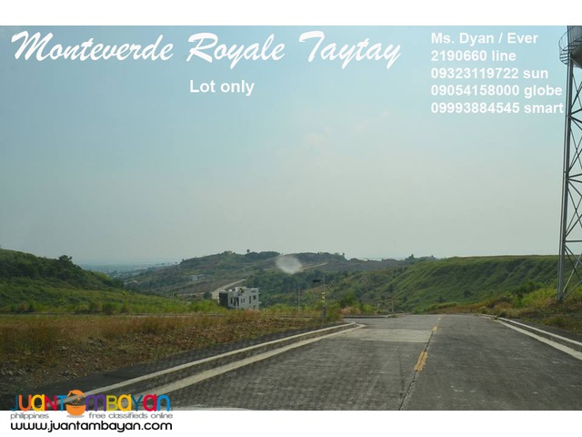 Overlooking Lot for Sale Monteverde Royale Taytay nr Club ManilaEast