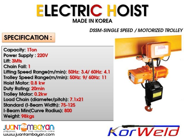ELECTRIC HOIST CHAIN