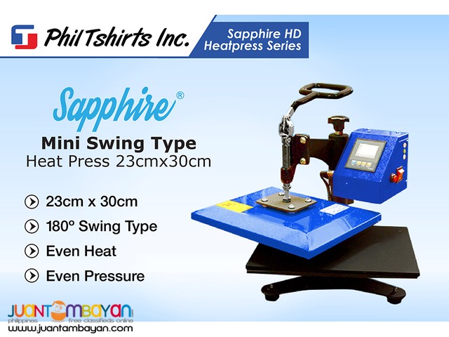 T Shirt Printing Business-Sapphire Mini Swing Type Heat Press Machine