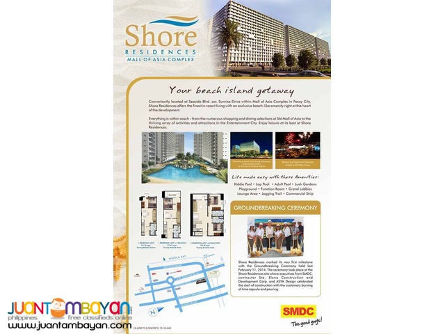 Shore 3 Residences Pre selling Condo In Mall of Asia Pasay City 
