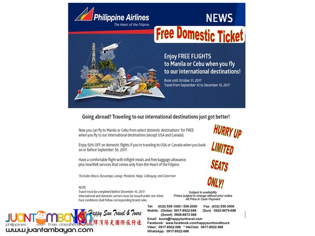 Philippine Airlines Domestic Free Baggage Allowance