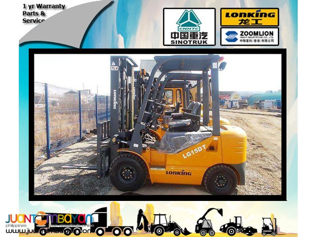 Lonking Brand New LG15DT Diesel Forklift