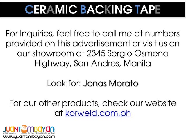 Ceramic Backing Tape